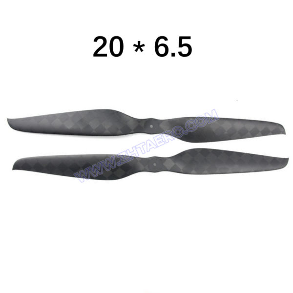 20x6.5 inches - Ultralight Carbon Fiber Propeller CW & CCW in one pair