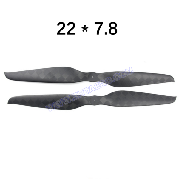 22x7.8 inches - Ultralight Carbon Fiber Propeller CW & CCW in one pair
