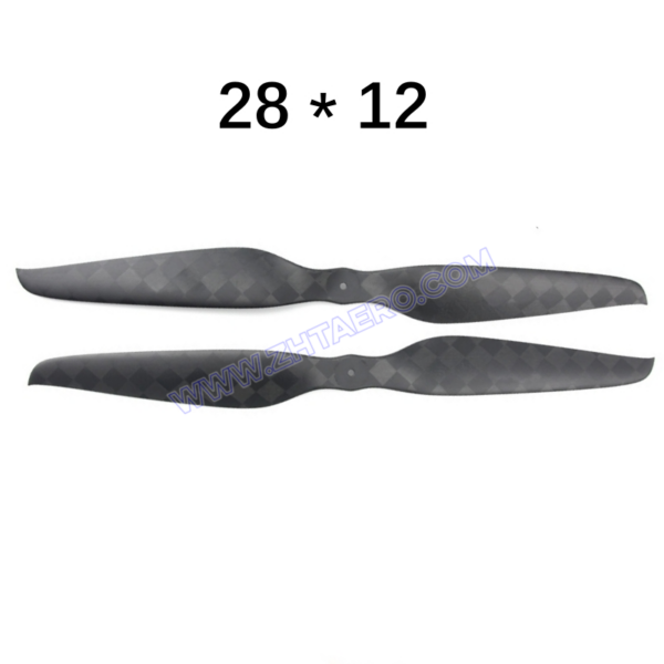 28x12 inches - Ultralight Carbon Fiber Propeller CW & CCW in one pair